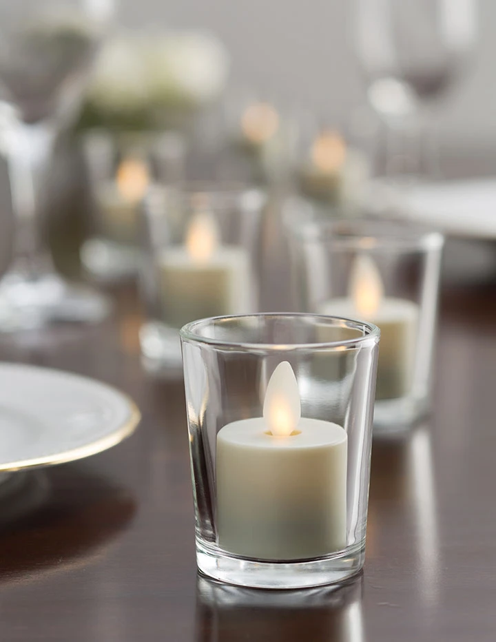 Moving Flame Rechargeable Votives Set Of 4 Remote Ready - Base Included 5 Moving Flame Rechargeable Votives Set Of 4 Remote Ready - Base Included - Image 3