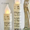 22.5 Inch Large Flickering Flame Sheet Music Christmas Candle -Home Decoration Onsale music note candles