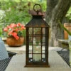 Battery Operated Mission Style 3 Candle Lantern - Antique Bronze 12 Inch 1 Battery Operated Mission Style 3 Candle Lantern - Antique Bronze 12 Inch -Home Decoration Onsale new mission lantern image b