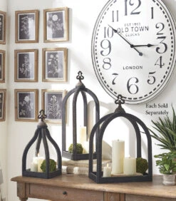 Herringbone Applique Open Lantern - 17 Inch NEW 2023 -Home Decoration Onsale open lanterns three sizes