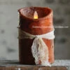 Moving Flame Primitive Rustic Orange Candle Battery Operated 3.5 X 5 - Timer - Remote Ready -Home Decoration Onsale orange primitive moving fla