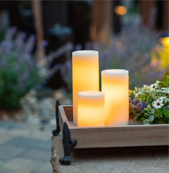 Outdoor All Weather Wax Candle 3 X 4 Inch - 5 Hour DUSK ON Timer 6 Outdoor All Weather Wax Candle 3 X 4 Inch - 5 Hour DUSK ON Timer - Image 4