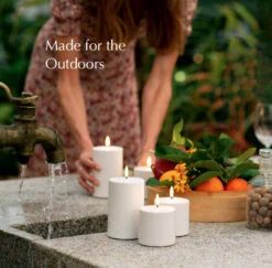 Uyuni Outdoor 3 Inch X 3 Inch White Pillar Candle - Remote Ready 6 Uyuni Outdoor 3 Inch X 3 Inch White Pillar Candle - Remote Ready -Home Decoration Onsale outdoor uyuni candles made 1 1