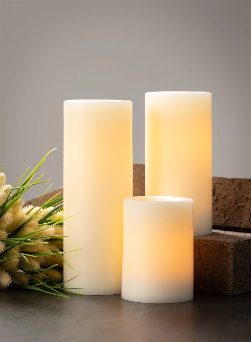 Outdoor All Weather Wax Pillar Candle 3 X 6 Inch - 5 Hour DUSK ON Timer 5 Outdoor All Weather Wax Pillar Candle 3 X 6 Inch - 5 Hour DUSK ON Timer - Image 3