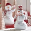 Peppermint Snowmen Figurines 24 Inch Set Of 2 -NEW 2023