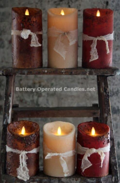 Moving Flame Primitive Brown Candle Battery Operated 3.5 X 5 - Timer - Remote Ready 11 Moving Flame Primitive Brown Candle Battery Operated 3.5 X 5 - Timer - Remote Ready -Home Decoration Onsale primitive luminara all colo