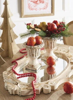 9 Foot Red Wood Beaded Garland - New From RAZ -Home Decoration Onsale red beed garland