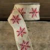 Ivory Snowflake Button Ribbon - High Quality Jute 2.5 Inch X 5 Yards -Home Decoration Onsale ribbon 8
