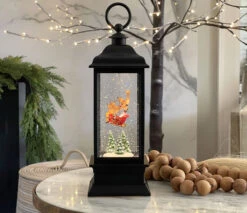 Animated Flying Santa And Reindeer Lighted Water Lantern