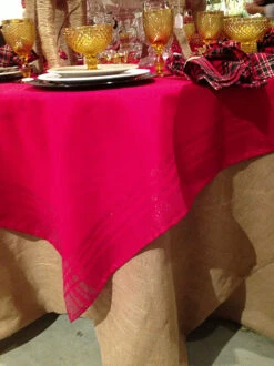 120 Inch Round Top Quality Burlap Lined Table Skirt - Passe Partout Collection 9 120 Inch Round Top Quality Burlap Lined Table Skirt - Passe Partout Collection -Home Decoration Onsale round underlay