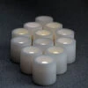 Tall Tea Lights - With Recessed Warm White LED - Super Bright Set Of 12 -Home Decoration Onsale round white tealight main