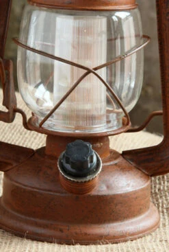 Battery Operated Vintage Style Dimmable Rusty Lantern With 12 LED's -Home Decoration Onsale rusty led lantern det large