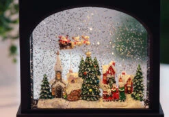 11 Inch Flying Santa Lighted Water Lantern - Timer -Home Decoration Onsale santa flying detail image