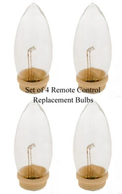 Remote Controlled Window Candle LED Dual Sided Bulbs Set - 4