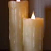 Moving Flame Simplux Ivory Slim Pillar 2 X 6 - Multi Timer - Remote Ready -Home Decoration Onsale slim simplux candles 1