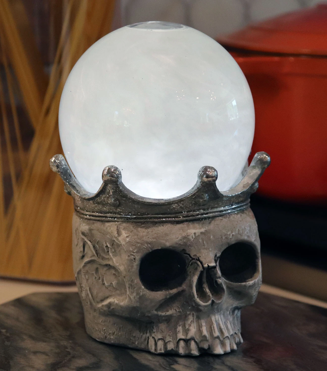 Halloween Skull Lighted Smoky Water Lantern Battery Operated 3 Halloween Skull Lighted Smoky Water Lantern Battery Operated