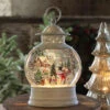 Snowman Family Christmas Scene Water Lantern With Swirling Glitter -Home Decoration Onsale snowfam one