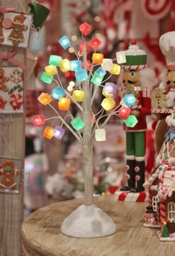 Lighted Gingerbread Gum Drop Candy Tree Battery Operated - 16 Inch