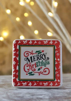 Set Of 4 Tablet Holiday Signs Assorted Ceramic - 3 Inch -Home Decoration Onsale tablet 3