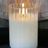 Radiance Faceted Ivory Poured Candle 3.5 X 5 Inch Clear Glass -NEW 2023 -Home Decoration Onsale tlg 478327