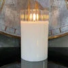 Radiance Faceted Ivory Poured Candle 3.5 X 6 Inch Clear Glass -NEW 2023 -Home Decoration Onsale tlg 478328