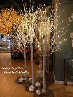 8 Foot White Birch Tree - 240 Warm White LED'S From The Light Garden
