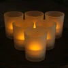 3 Inch White Frosted Battery Operated Tea Light Votive Candles - Set Of 6