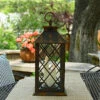 Battery Operated LED Candle Lantern Traditional Style 3 Tapers - Antique Bronze 12 Inch 1 Battery Operated LED Candle Lantern Traditional Style 3 Tapers - Antique Bronze 12 Inch -Home Decoration Onsale traditional 3 candle lantern