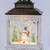 11 Inch Lighted Spinning Water Lanterns - Snowman In The Woods - Optional Music Setting -Home Decoration Onsale two tone snowman