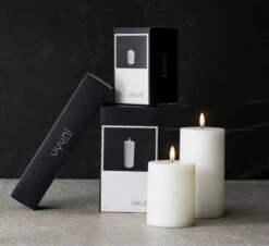 Uyuni 2 Inch X 4 Inch White Votive Candle - Remote Ready -Home Decoration Onsale uyuni box 2