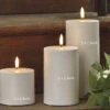 Uyuni Outdoor 3 Inch X 7 Inch White Pillar Candle - Remote Ready -Home Decoration Onsale uyuni flat top outdoor pill 2