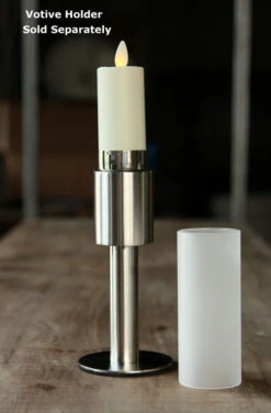 Moving Flame 3 Inch Ivory Votives Battery Operated Set Of 2 - Remote Ready -Home Decoration Onsale votive with holder 1