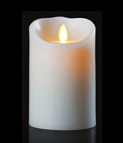 Moving Flame White Candle Battery Operated 3.5 X 5 - Timer - Remote Ready -Home Decoration Onsale white 5 inch large