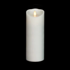 3 Inch Diameter White Moving Flame 8 Inch Candle - Remote Ready -Home Decoration Onsale white 8 inch mf candle