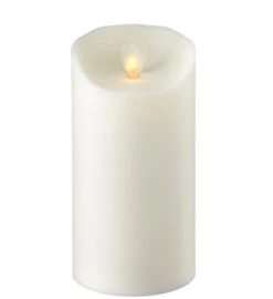 Moving Flame White Candle Battery Operated 3.5 X 7 - Timer - Remote Ready