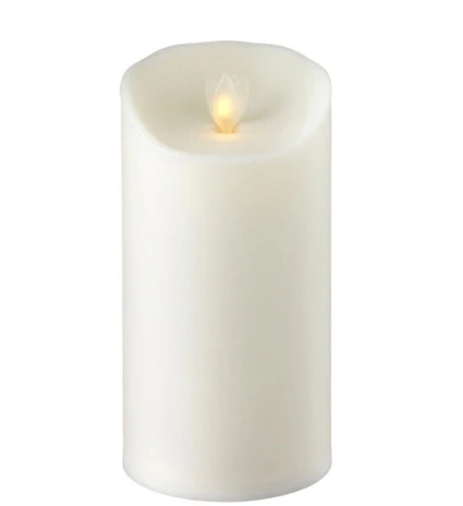 Moving Flame White Candle Battery Operated 3.5 X 7 - Timer - Remote Ready 3 Moving Flame White Candle Battery Operated 3.5 X 7 - Timer - Remote Ready