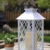 SOLAR Powered White Candle Lantern - 11 Inch -Home Decoration Onsale white solar new image