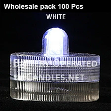 Wholesale Florist 100 Pack White Waterproof Tea Lights