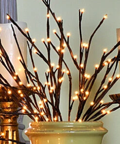 Electric Lighted Willow Branch 96 Lights - 3 Stems - 3 Feet Tall